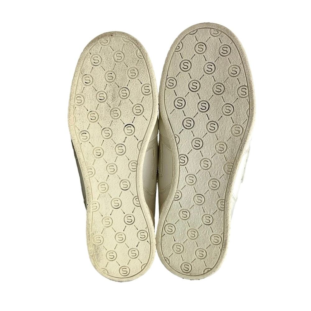 Stella McCartney White Vegan Leather Canvas High Top Trainers Sneakers Shoes 36 - Picture 4 of 5